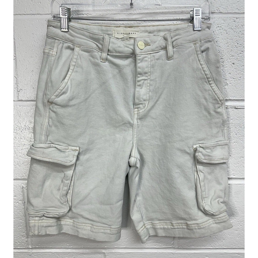 Risen Cargo Shorts Off-White High Rise Bermuda / Women's Large